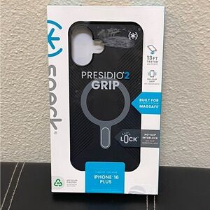 Speck Presidio2 Grip Case for iPhone 16 Plus - Black